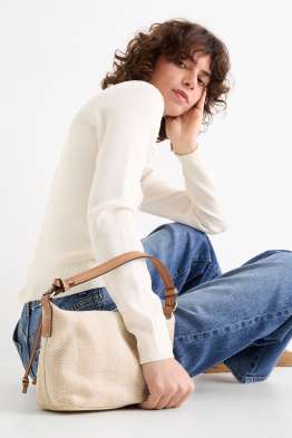 Bolso bandolera con correa extraíble - de rayas