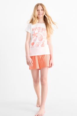 Multipack 2er - Meerestiere - Shorty-Pyjama - 4 teilig