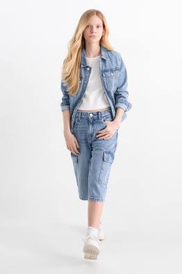 Jeans-Bermudas