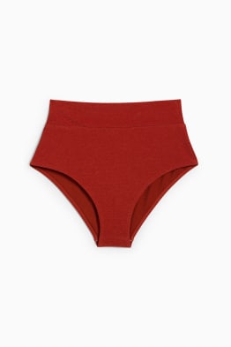 Bikini bottoms - high-rise waist - LYCRA® XTRA LIFE™ - textured
