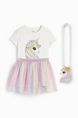 Eenhoorn - set - T-shirt en rok - 2-delig