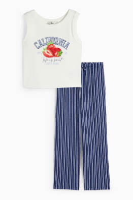 Aardbei - set - top en broek van jersey - 2-delig