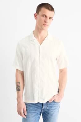 Košile - regular fit - klopový límec - strukturovaná