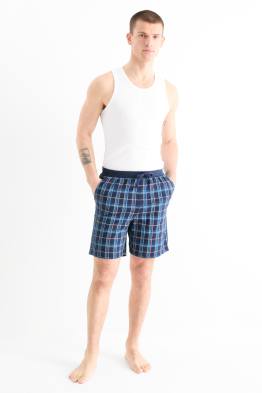 Pantaloni scurți de pijama - în carouri