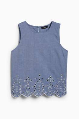 Top a blusa - broderie anglaise