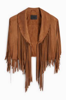 Gilet met franjes - imitatiesuède