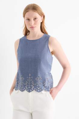 Top a blusa - broderie anglaise