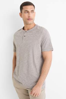 Samarreta d’estil Henley - de ratlles - texturada