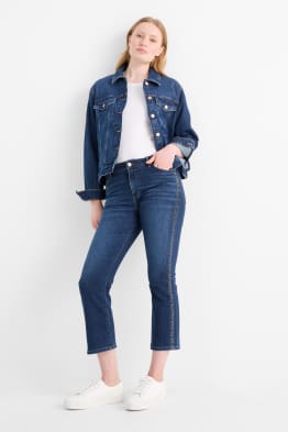 Bootcut jeans con strass - vita media