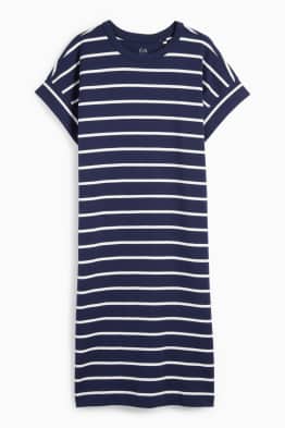 T-shirt-jurk - gestreept