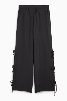 Stoffhose - Mid Waist - Wide Leg