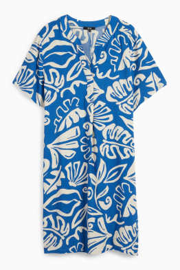 Robe en viscose avec encolure en V - à motif