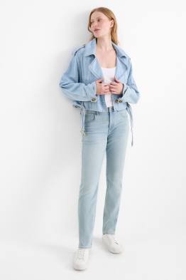 Slim jeans - średni stan - dżinsy modelujące - LYCRA®