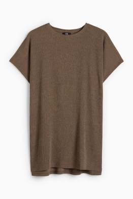 T-shirt - slim fit - tessuto tramato