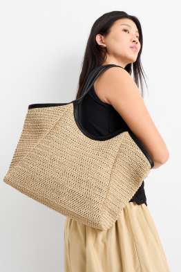 Großer Stroh-Shopper