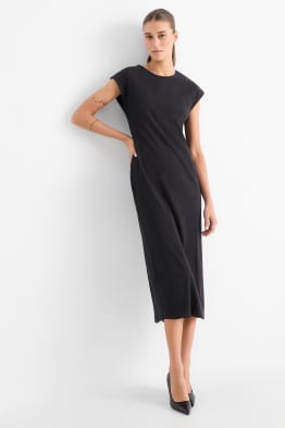T-Shirt-Kleid - gerippt