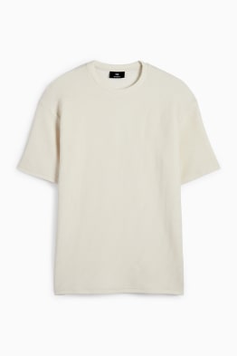 T-Shirt - Regular Fit - gerippt