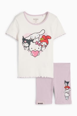 Hello Kitty and Friends - set - tricou cu mânecă scurtă și pantaloni de ciclism