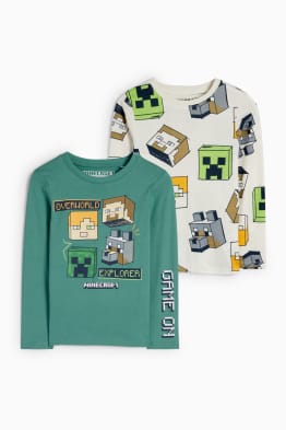 Lot de 2 - Minecraft - hauts à manches longues