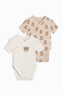 Multipack 2er - Teddybär - Baby-Wickelbody