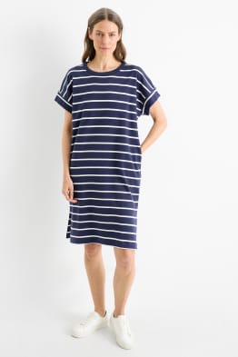 T-shirt-jurk - gestreept
