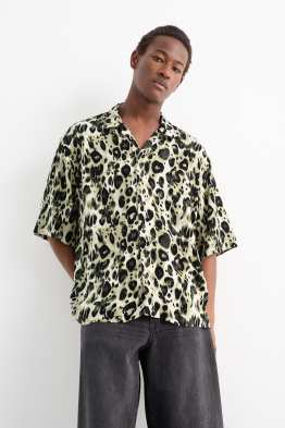 Košile - relaxed fit - klopový límec - s leopardím vzorem