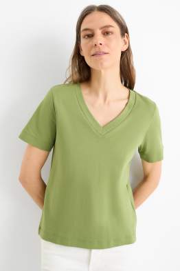 T-shirt basique à encolure en V