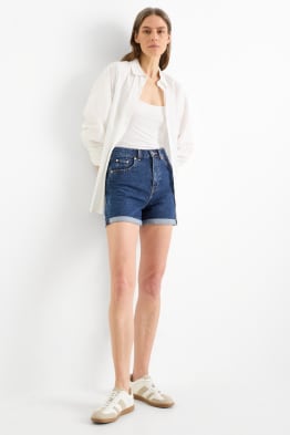 Shorts di jeans - vita alta - LYCRA®
