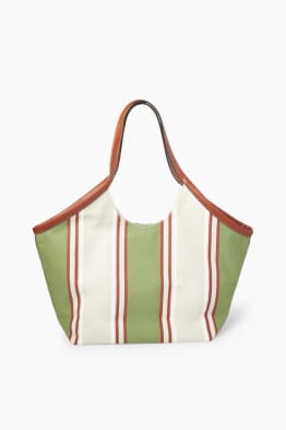 Großer Shopper - gestreift