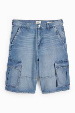 Jeans-Cargo-Bermudas