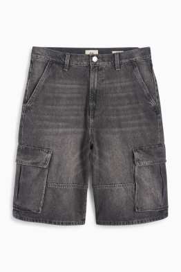Jeans-Cargo-Bermudas
