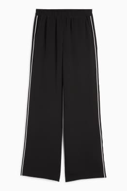 Stoffhose - Mid Waist - Wide Leg