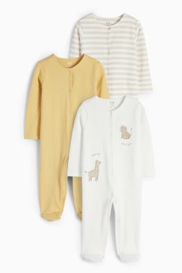 Set van 3 - giraffe en leeuw - babypyjama