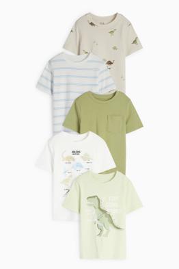 Multipack 5er - Dino - Kurzarmshirt
