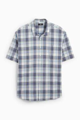 Chemise - regular fit - col kent - à carreaux