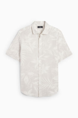 Chemise - regular fit - col kent - à rayures - texturée