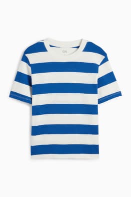 Basic-T-Shirt - Slim Fit - gestreift