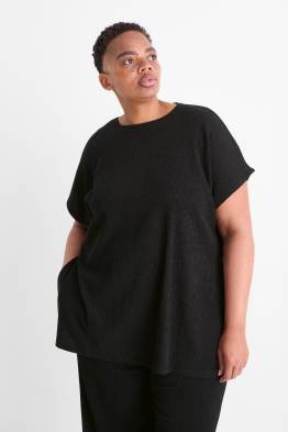 T-shirt - slim fit - tessuto tramato