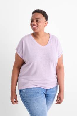T-shirt con scollo a V - regular fit