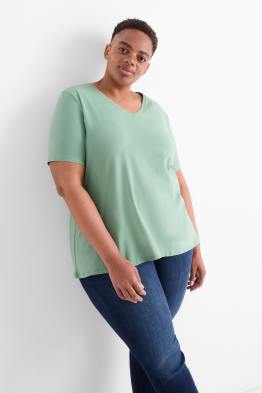 T-Shirt mit V-Ausschnitt - LYCRA®