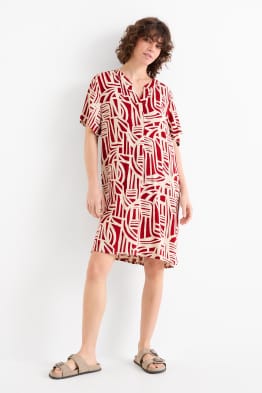 Viskose-Kleid - gemustert