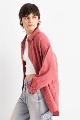 Blouse van mousseline