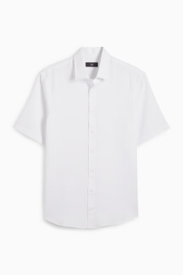 Chemise - regular fit - col kent - texturée