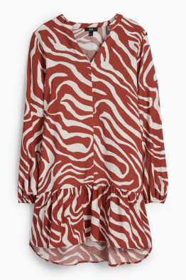 Robe évasée - à motif