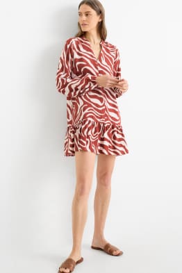 Robe évasée - à motif