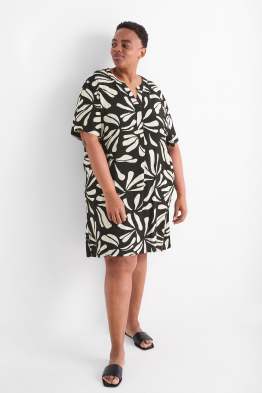 Vestito di viscosa con scollo a V - fantasia