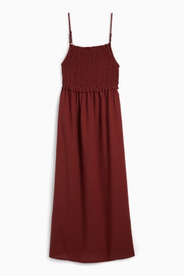 Fit & Flare Kleid - strukturiert - gesmokt