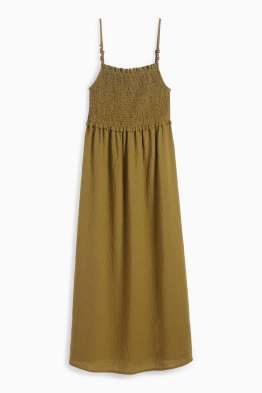 Vestit fit & flare - texturat - frunzit