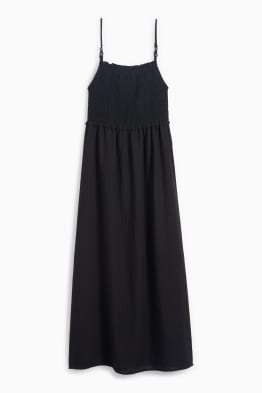 Vestit fit & flare - texturat - frunzit