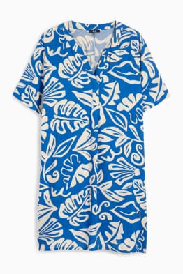 Vestito di viscosa con scollo a V - fantasia